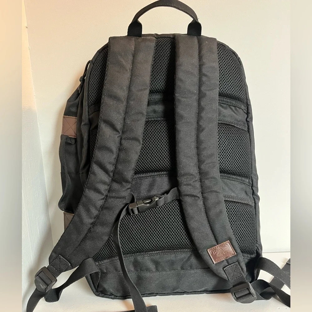 Brixton Canvas Tactical Black and Tan Backpack Full Sized Adjustable Briefcase